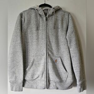 Carhartt Light Heather Gray Relaxed Fit Hooded Sweatshirt - Speckled Knit